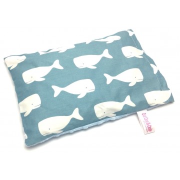 Blue Whale Cotton Minky Short Husk Pillow