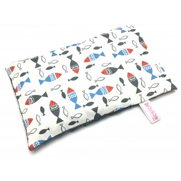 School Of Fishes Cotton Minky Short Husk Pillow