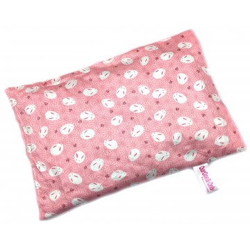 Pink Japanese Rabbit Cotton Minky Short Husk Pillow