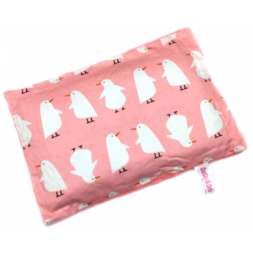 Pink Penguin Cotton Minky Short Husk Pillow