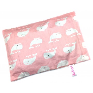 Pinky Whale Cotton Minky Short Husk Pillow