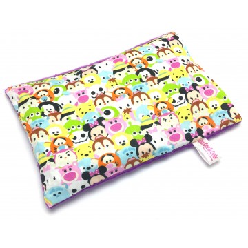 Purple Tsum Tsum Cotton Minky Short Husk Pillow