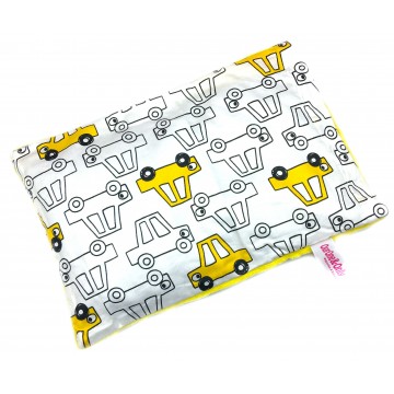 Yellow Cars Cotton Minky Short Husk Pillow