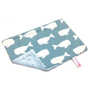 Blue Whale Cotton Minky Short Pillow Case