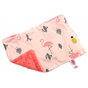 Flamingo Cotton Minky Short Pillow Case