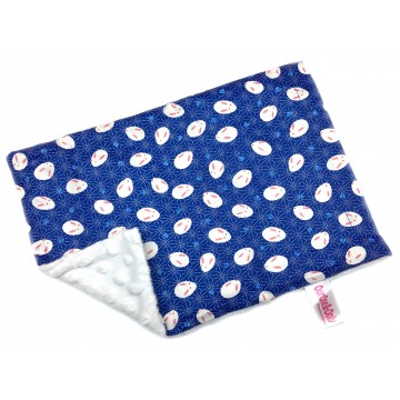 Blue Japanese Rabbit Cotton Minky Short Pillow Case