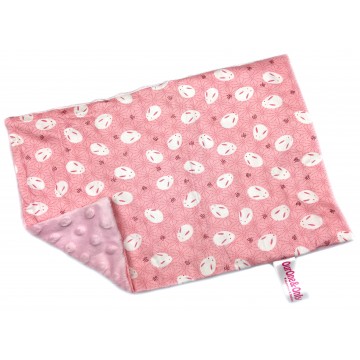 Pink Japanese Rabbit Cotton Minky Short Pillow Case