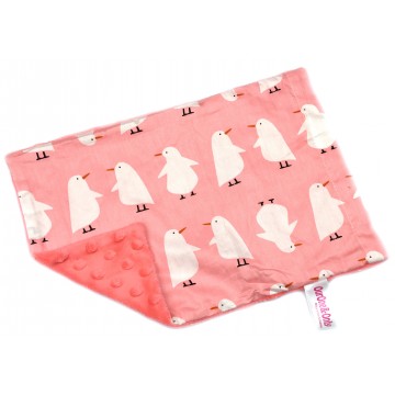 Pink Penguin Cotton Minky Short Pillow Case