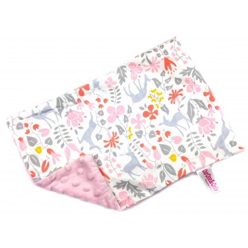 Pink Secret Forest Cotton Minky Short Pillow Case