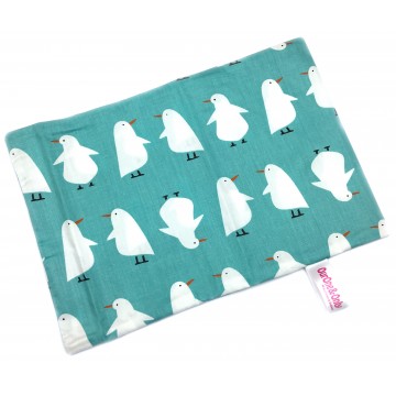 Teal Penguin Full Cotton Short Pillow Case