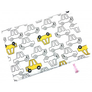 Yellow Cars Full Cotton Short Pillow Case