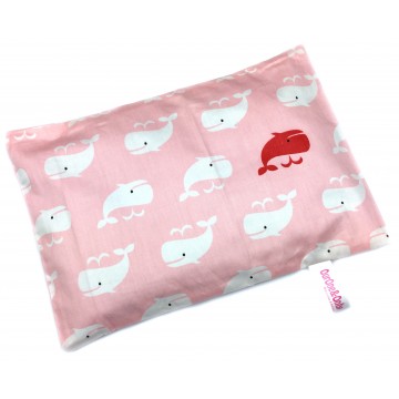 Pinky Whale Full Cotton Short Husk Pillow