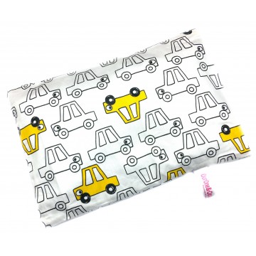 Yellow Cars Full Cotton Short Husk Pillow