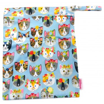 Floral Cats Waterproof Wetbag
